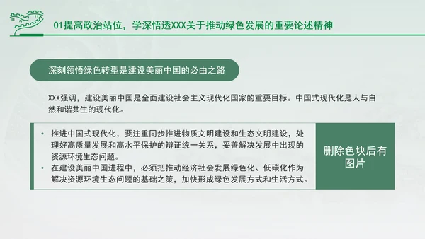 加快经济社会发展全面绿色转型专题党课PPT