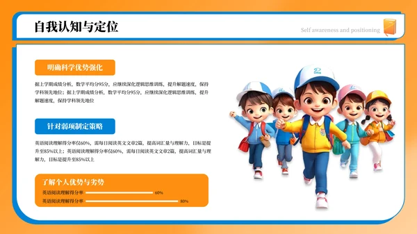 橙色卡通插画风新学期开学第一课PPT模板