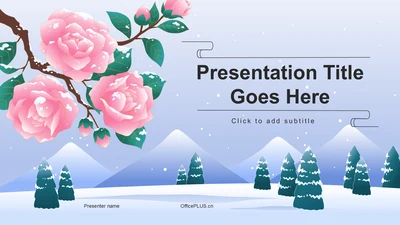 蓝色二十四节气科普介绍——小雪PPT主题