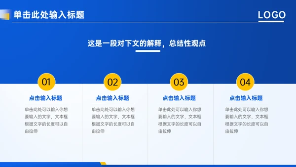 蓝色商务通用行业年终汇报ppt模板