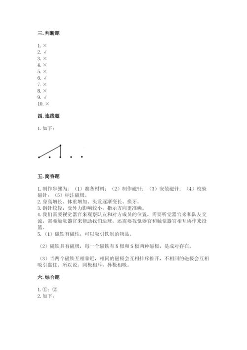 教科版二年级下册科学期末测试卷附参考答案（精练）.docx