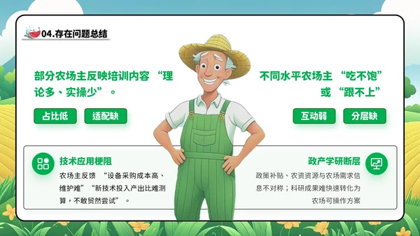 绿色卡通风家庭农场农技培训会PPT模板