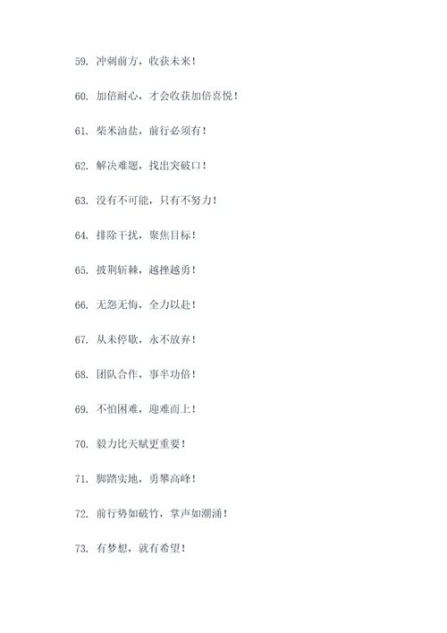 团队励志冲刺口号