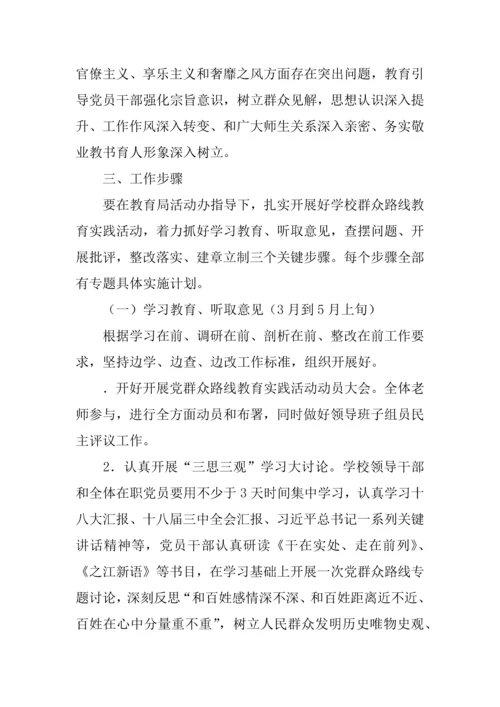 党的群众路线教育实践活动实施专业方案学校.docx