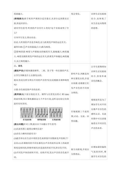 【人教2024版八上物理精彩课堂（素材+教案+学案）】2.2 声音的特性
