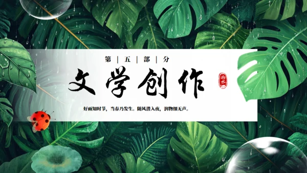 雨水节气通用PPT模板