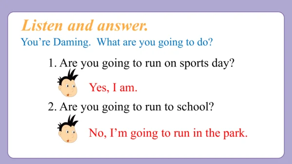 Module 9 Unit 1  Are you going to run on sports da