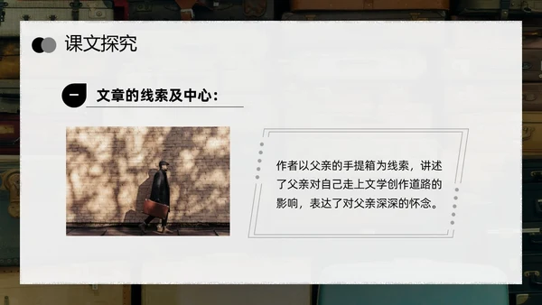 深色简约父亲的手提箱高二语文下册PPT模板宣传PPT动态PP