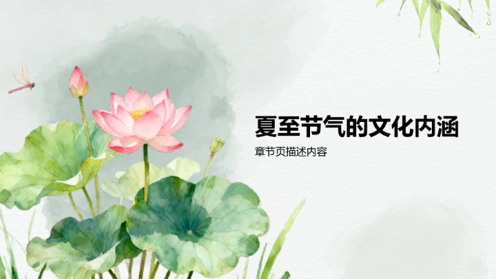 二十四节气夏至PPT模板