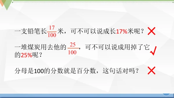 人教版 六年级数学上册《百分数的认识》（课件）(共25张PPT)