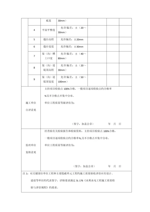 灌溉与排水工程施工质量评定表.docx