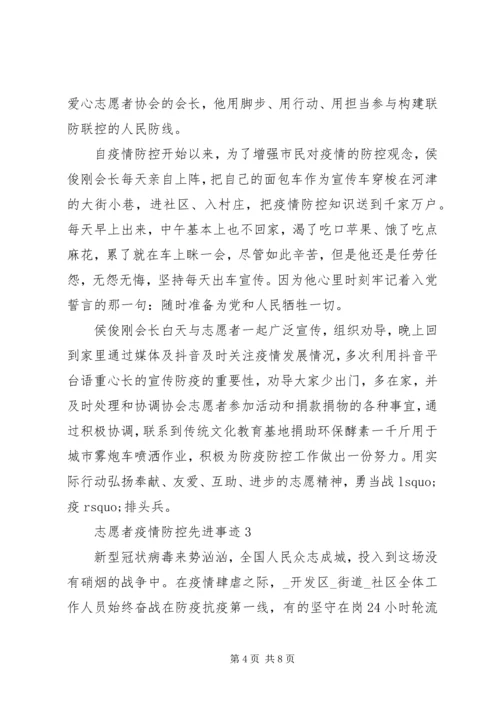 优秀志愿者疫情防控先进事迹纪实5篇.docx