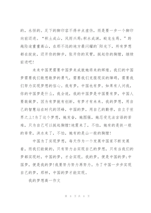 我的梦想高一作文5篇.docx