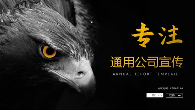 大气雄鹰公司企业招商宣传画册通用PPT模板