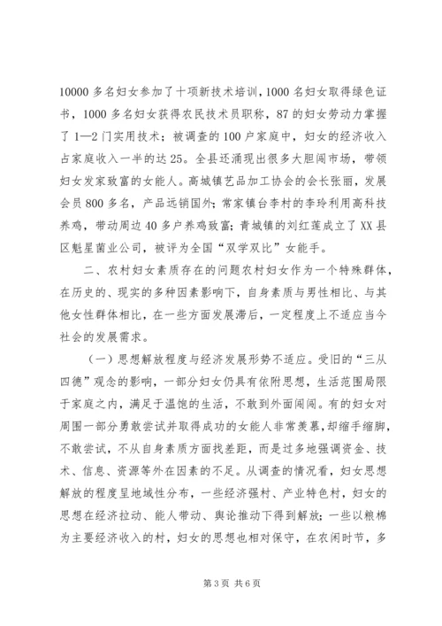 关于农村妇女素质的调查与思考 (2).docx