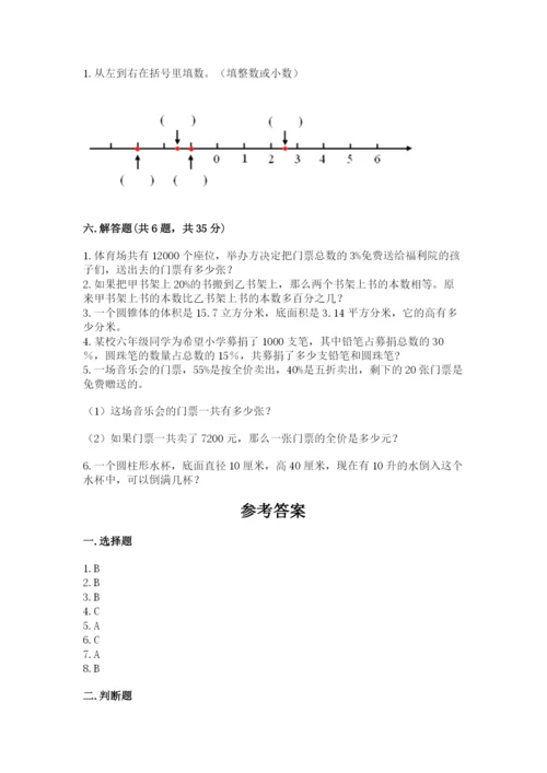 六年级下册数学期末测试卷附完整答案【网校专用】.docx