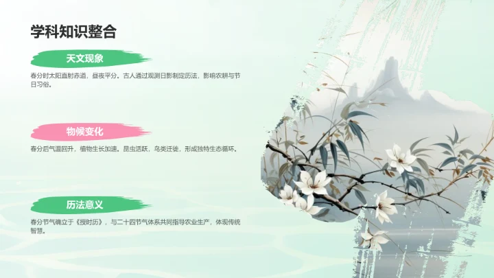 绿色复古风春分教育PPT