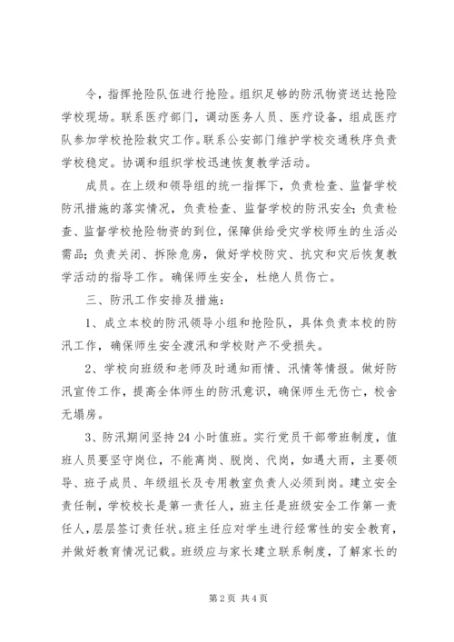 贾营小学防汛防滑安全预案.docx