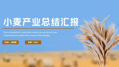 商务风小麦产业总结汇报PPT模板