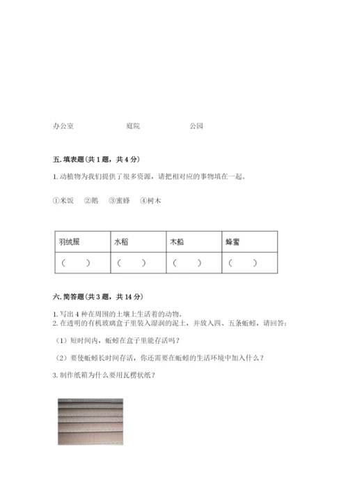 教科版小学二年级上册科学期末测试卷有答案解析.docx