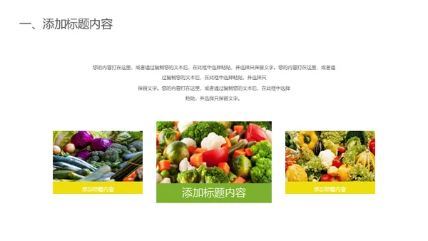 时令蔬菜生鲜零售通用PPT模板