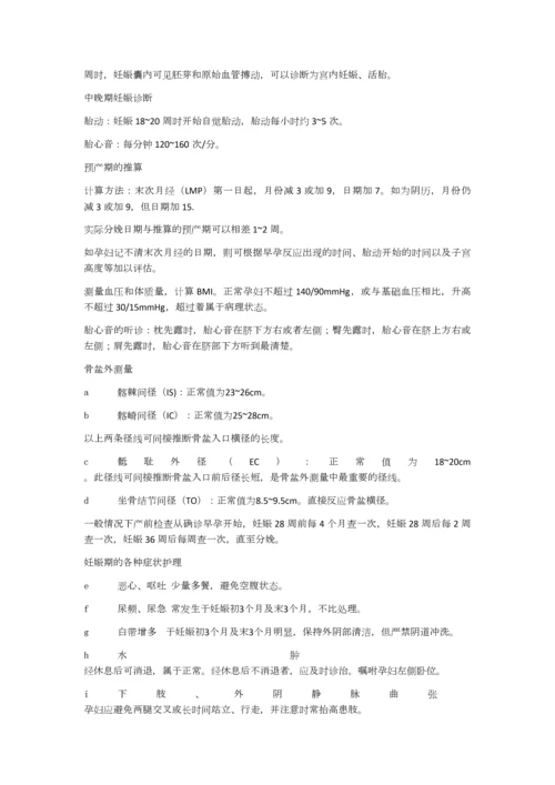 妇产科护理学重点知识.docx