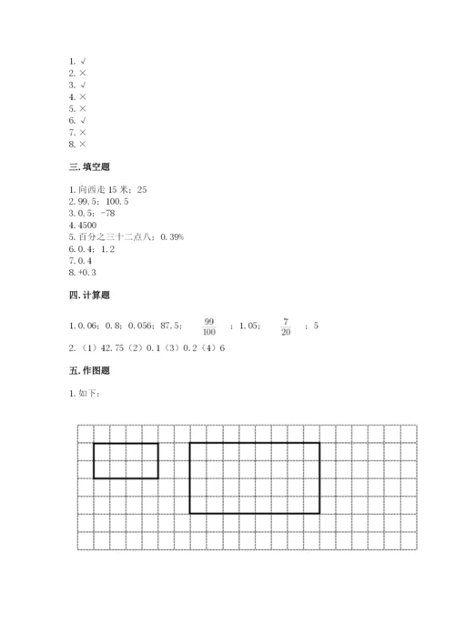 冀教版六年级下册数学 期末检测卷附参考答案【突破训练】.docx