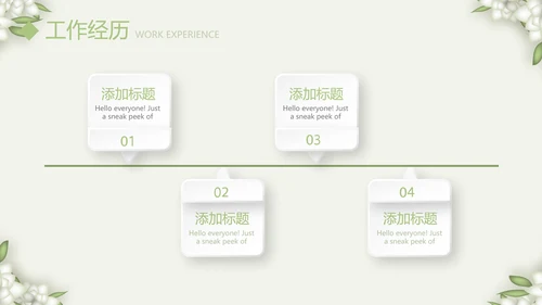 绿色淡雅小清新护士个人简历动态PPT模板