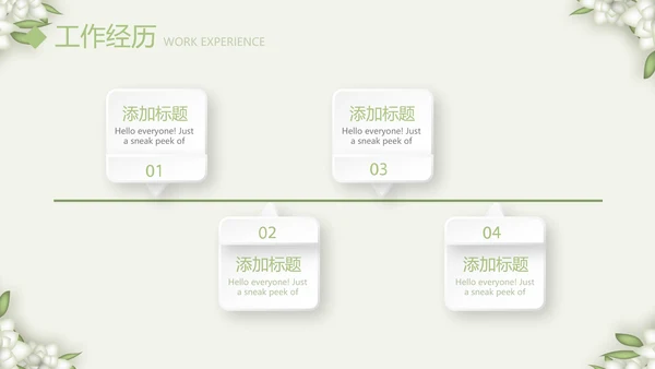 绿色淡雅小清新护士个人简历动态PPT模板