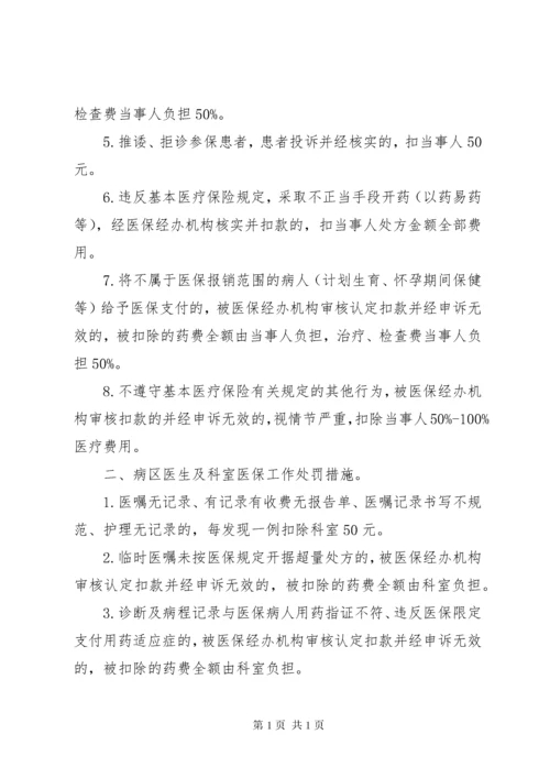 医保奖惩制度5则范文.docx