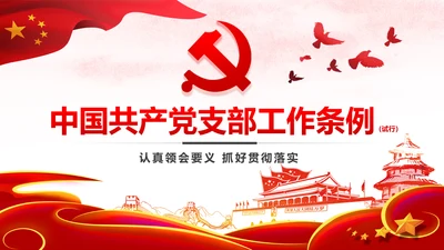 中国共产党支部工作条例党课PPT模板