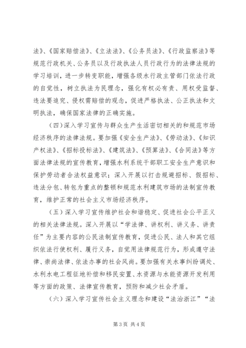 市水利系统五五普法工作规划 (3).docx