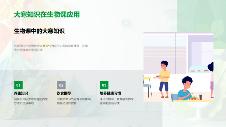 大寒节气教学应用PPT模板