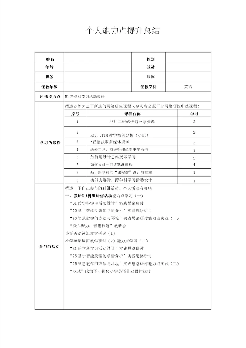 提升工程2.0G5个人提升总结