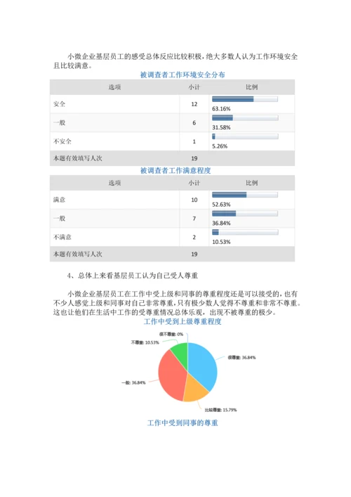 小微企业基层员工体面劳动状况调查报告--毕业论文.docx