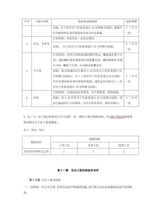 安全工器具管理新规制度.docx