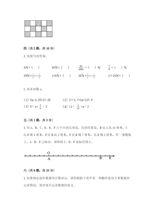 西师大版六年级数学下学期期末测试题含完整答案【必刷】.docx