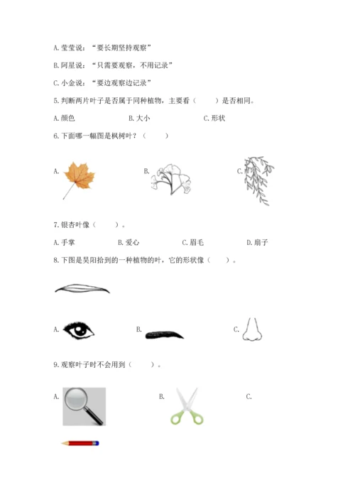 教科版一年级上册科学期末测试卷附参考答案（模拟题）.docx