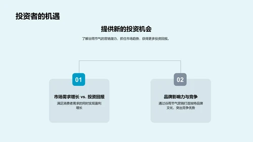 谷雨营销投资分析PPT模板