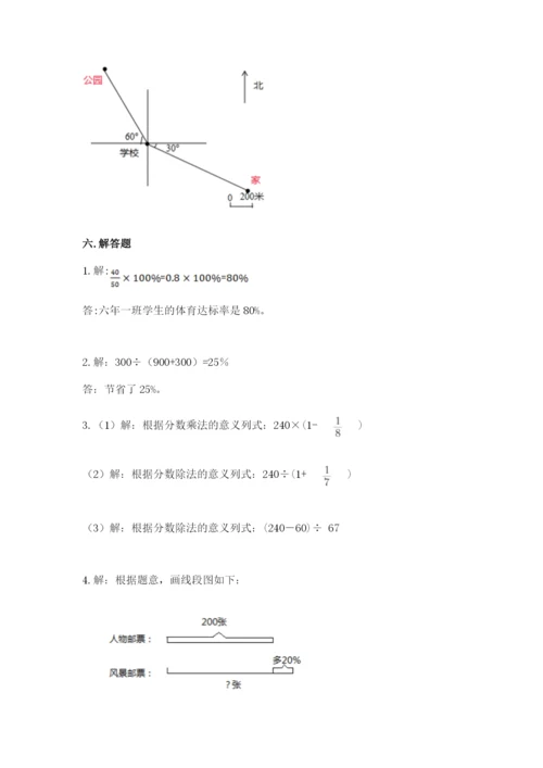 人教版六年级上册数学期末测试卷及完整答案【夺冠】.docx