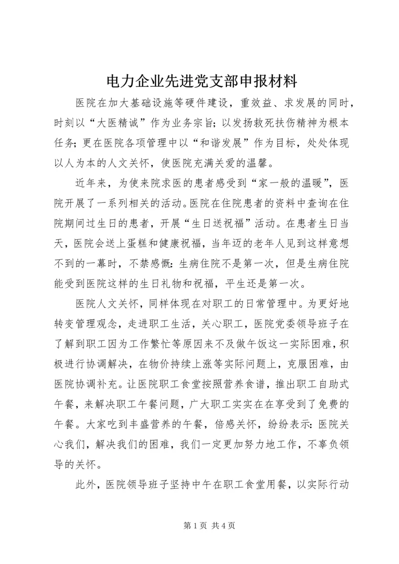 电力企业先进党支部申报材料 (5).docx