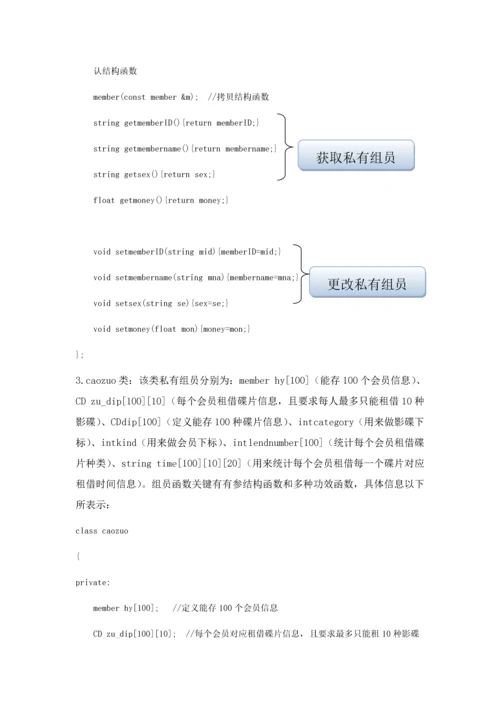 C专业课程设计方案报告影碟出租标准管理系统.docx