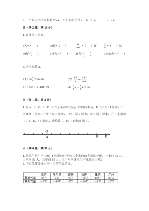 沪教版六年级数学下学期期末测试题附答案【达标题】.docx