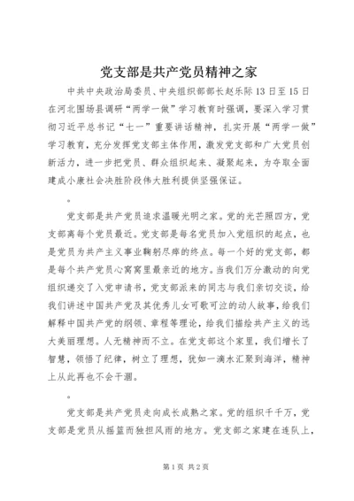 党支部是共产党员精神之家.docx