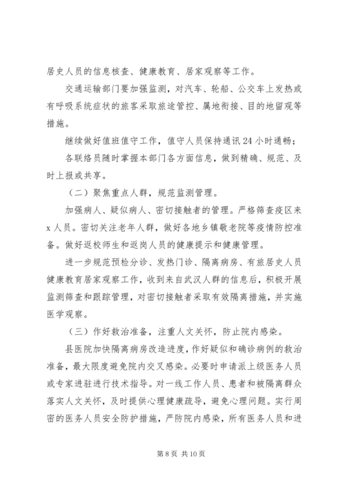 县新型冠状病毒感染的肺炎疫情防控工作情况汇报 (3).docx