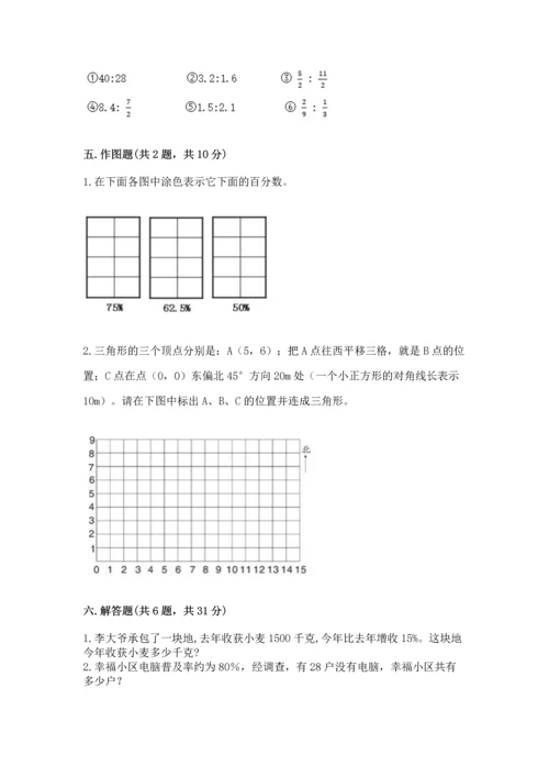 人教版六年级上册数学期末检测卷含答案ab卷.docx