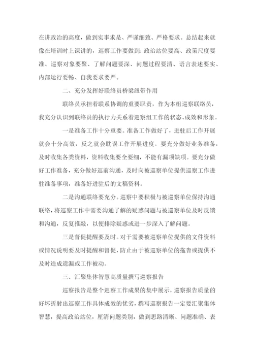 抽调参加巡察工作心得体会汇报发言5篇.docx