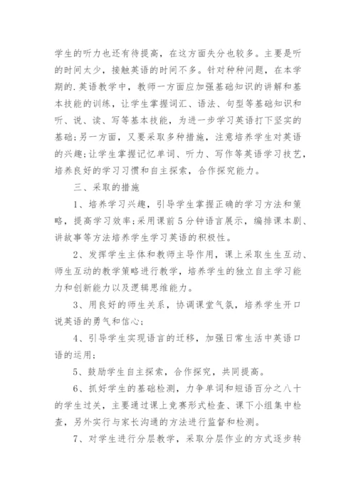 七年级下册的英语教学计划人教版五篇.docx