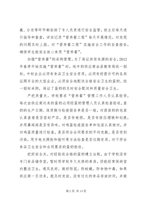 营养餐”工程的自查报告.docx