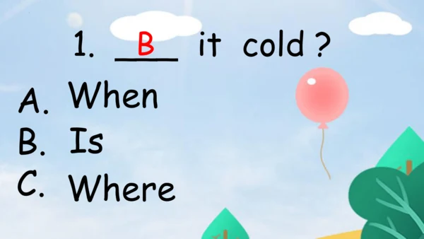 Unit3 Weather PartB Let’s learn & Let’s play 课件（共5